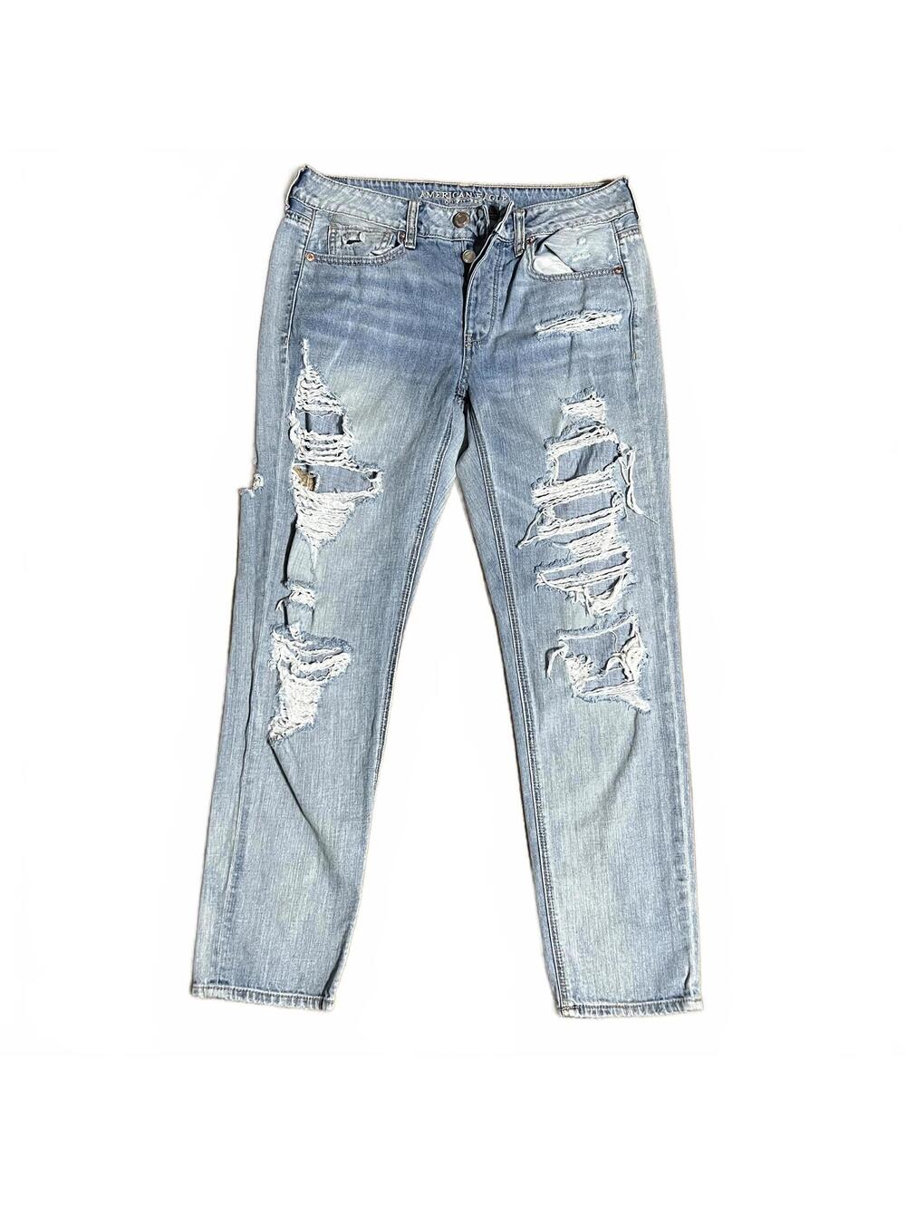 American Eagle Distressed Ripped Denim Jeans - Women’s 8